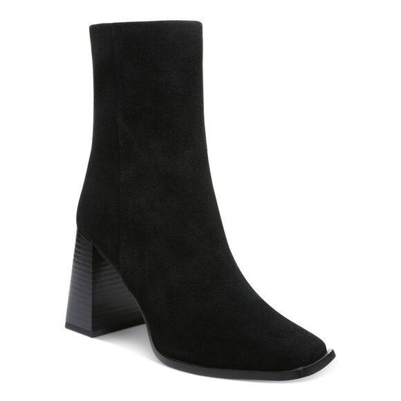 SAM EDELMAN Shoes - NWT SAM EDELMAN Womens Black Ivette Square Toe Block Heel Leather Booties 7.5 M